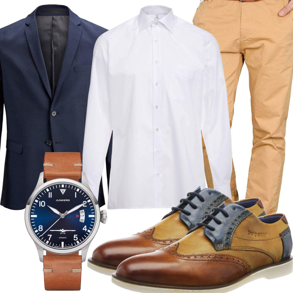 Business-Style mit Hemd, Sakko und Derby Schuhen