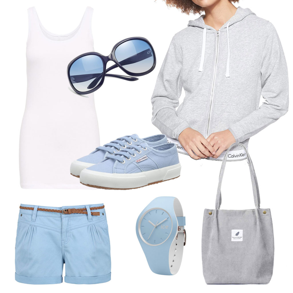 Sommer-Style in Weiß, Hellblau und Hellgrau