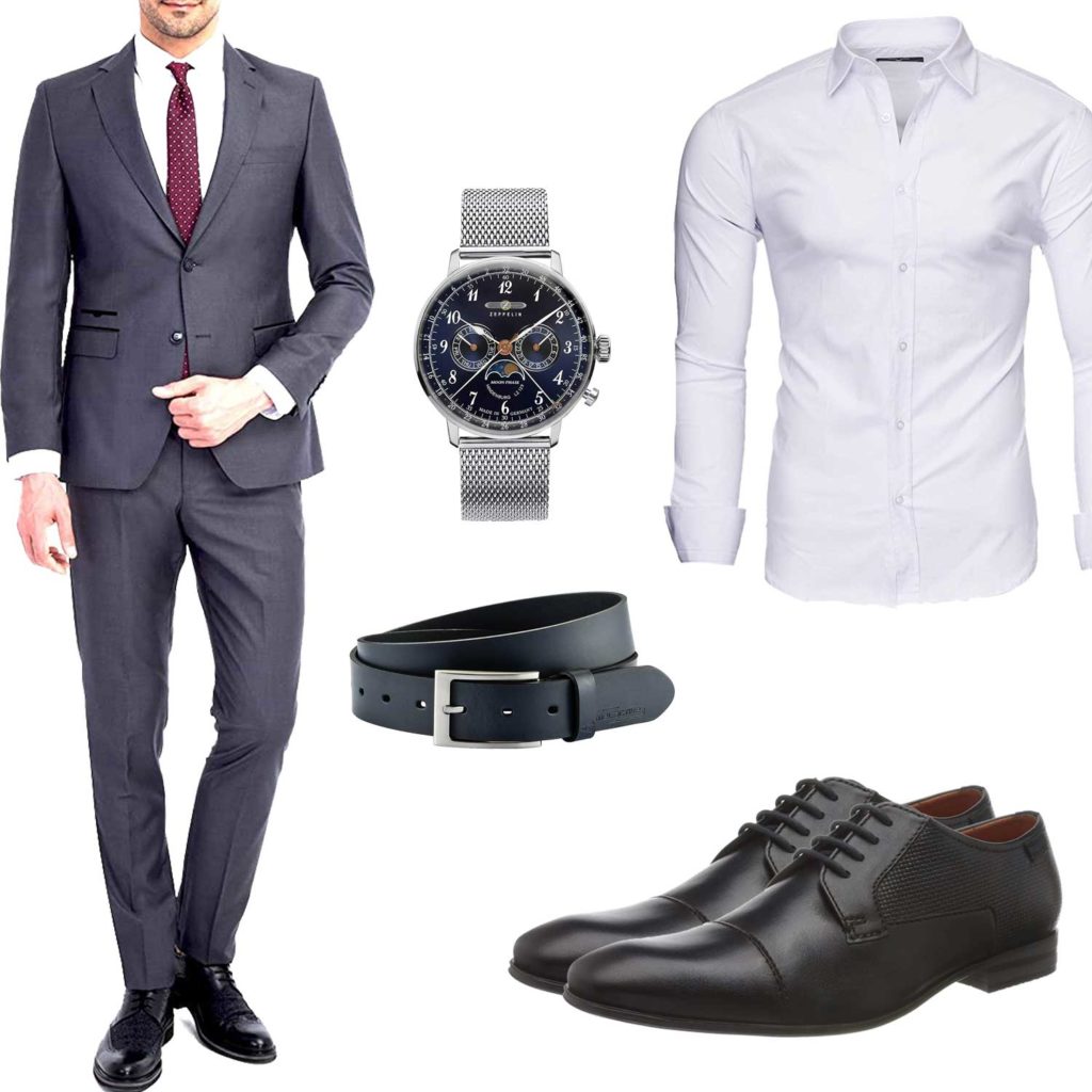 Business-Style für Männer mit grauem Anzug